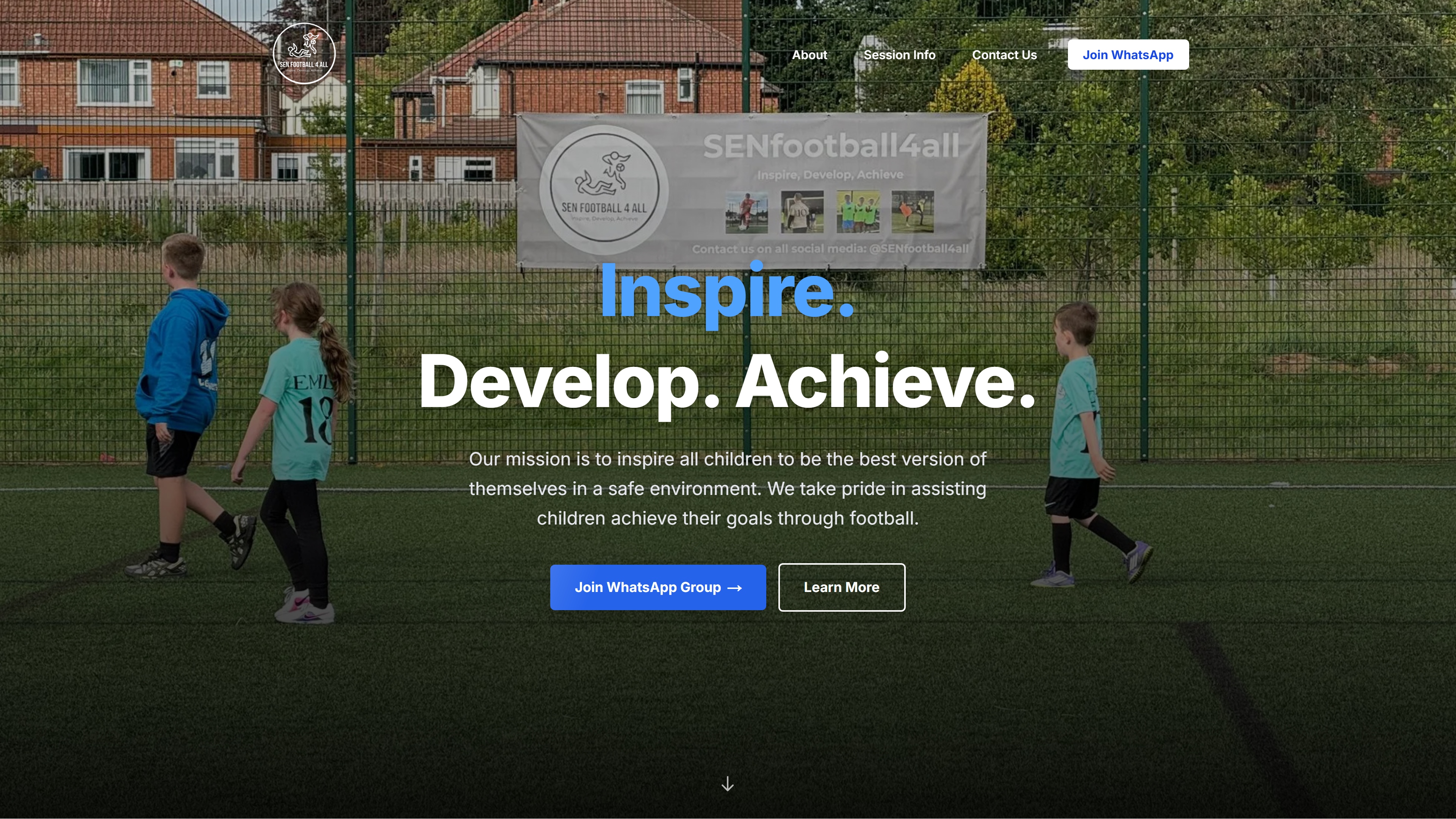 Screenshot of SEN Football 4 All Website